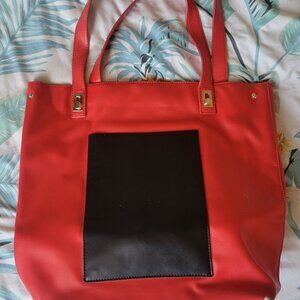 Red and black tote bad